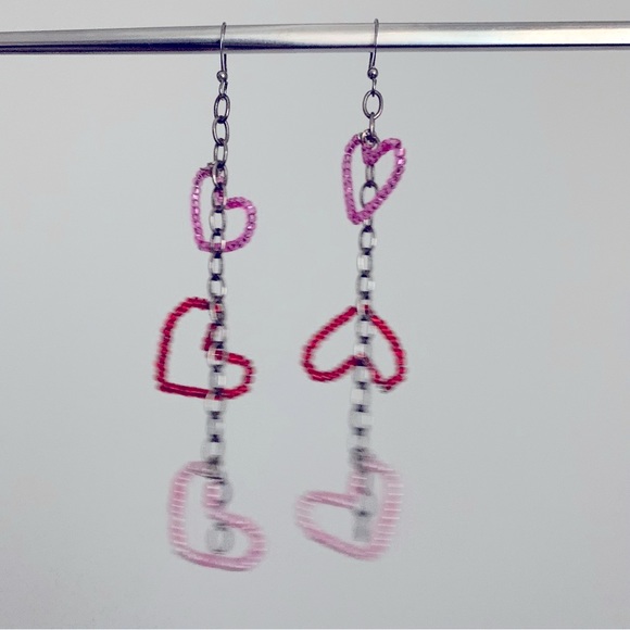 Handmade Valentine’s Earrings - Picture 3 of 4